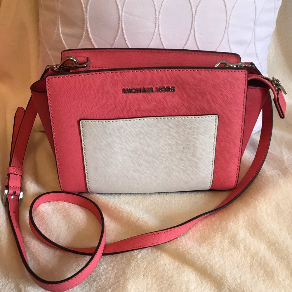 Michael Kors Satchel Bag -Pink/Coral